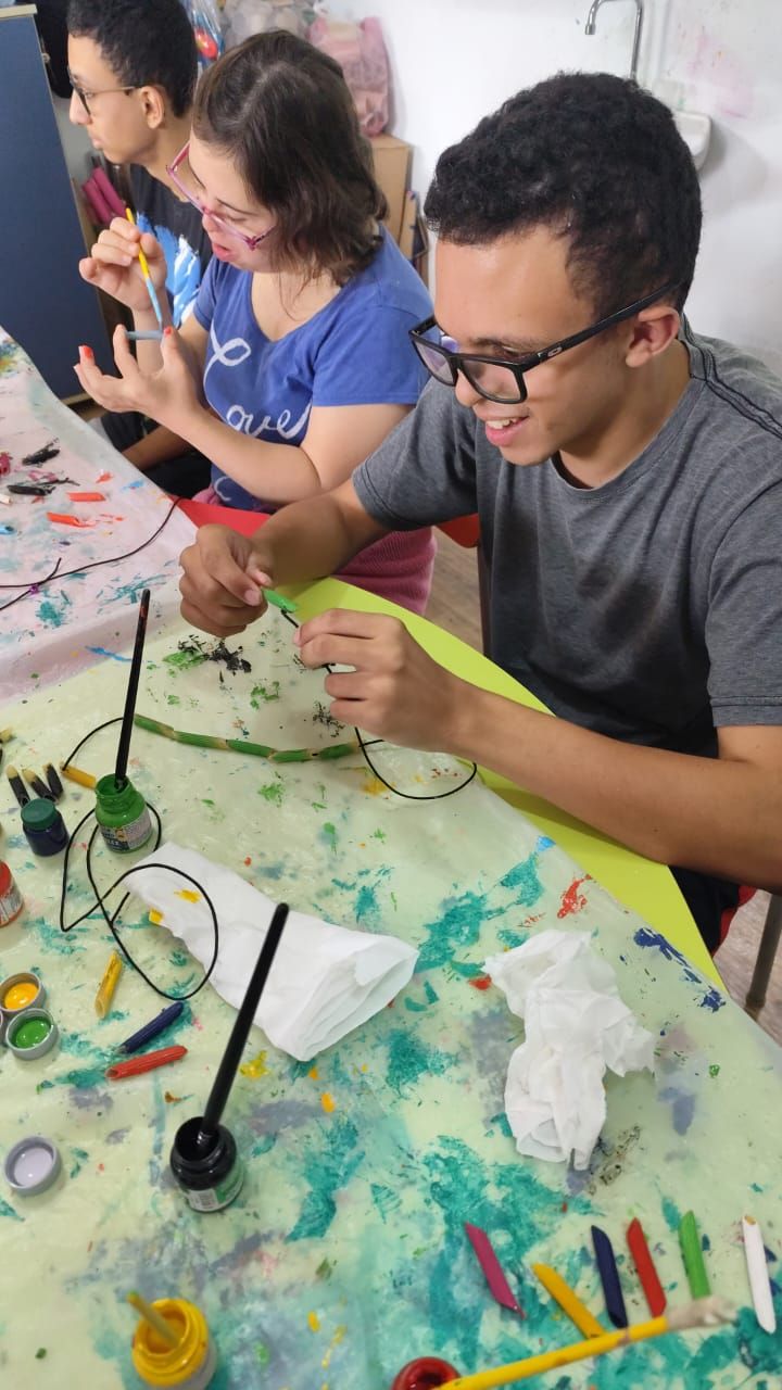 Oficina de artes da ABRAHIPE.