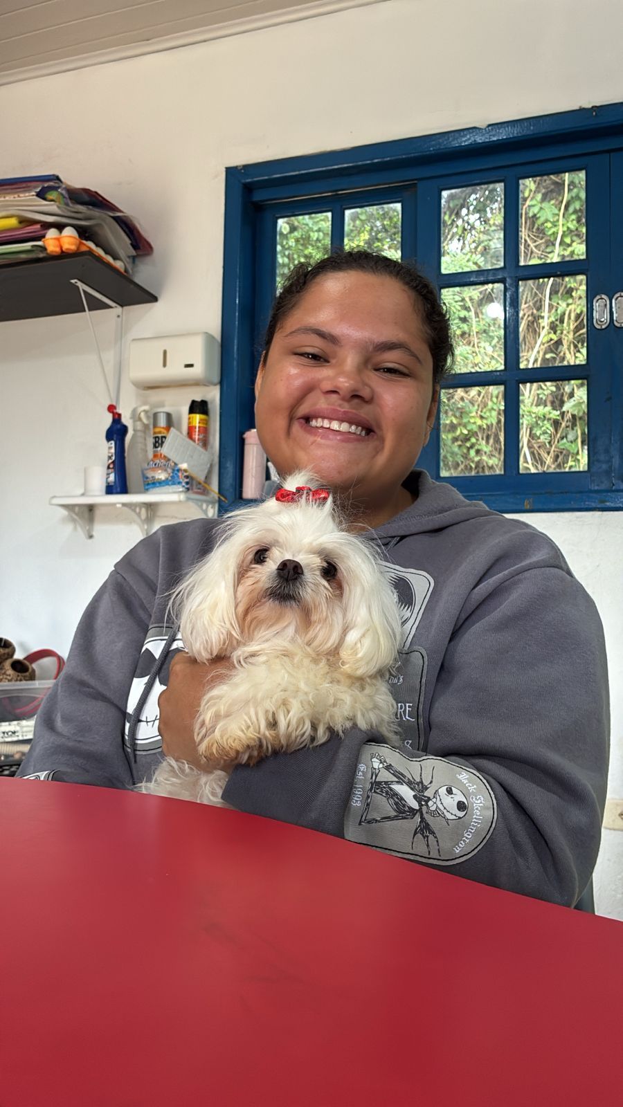 Leitura com cães na ABRAHIPE.